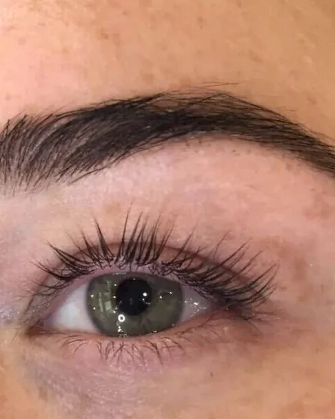 Client&rsquo;s natural lashes, after treatment at Benito