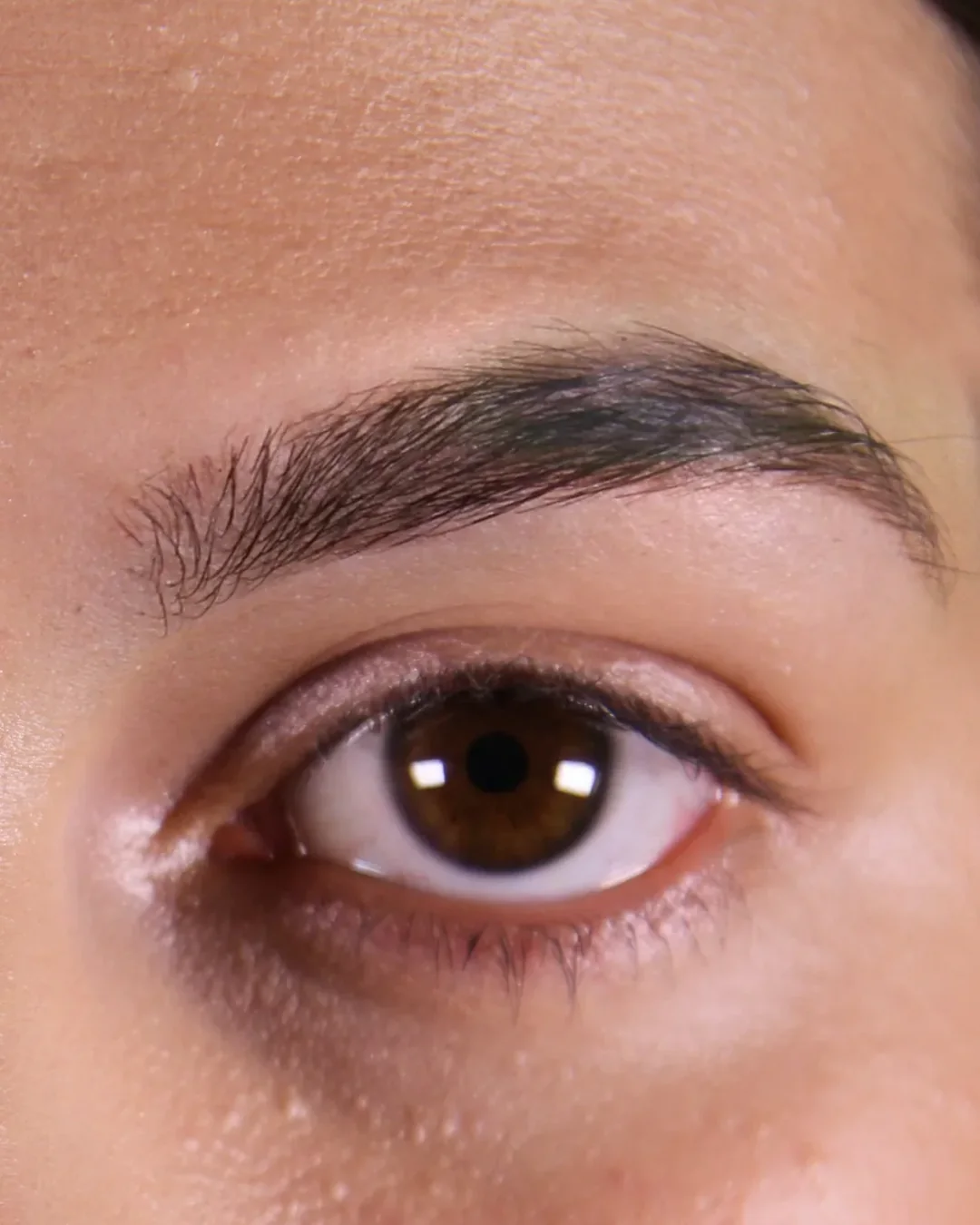 Client&rsquo;s brow, after eyebrow threading at Benito