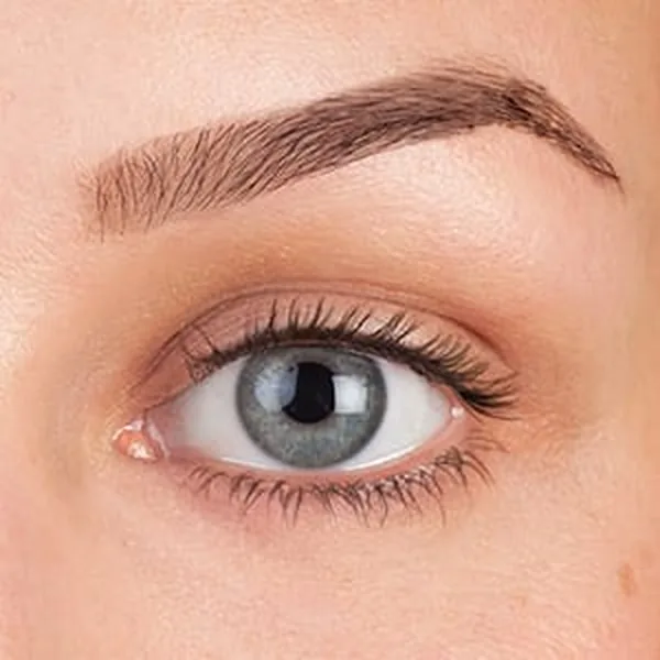 A finished brow, shaped and tinted